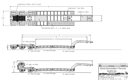 
50 Ton With 3rd Flip Axle Drawing